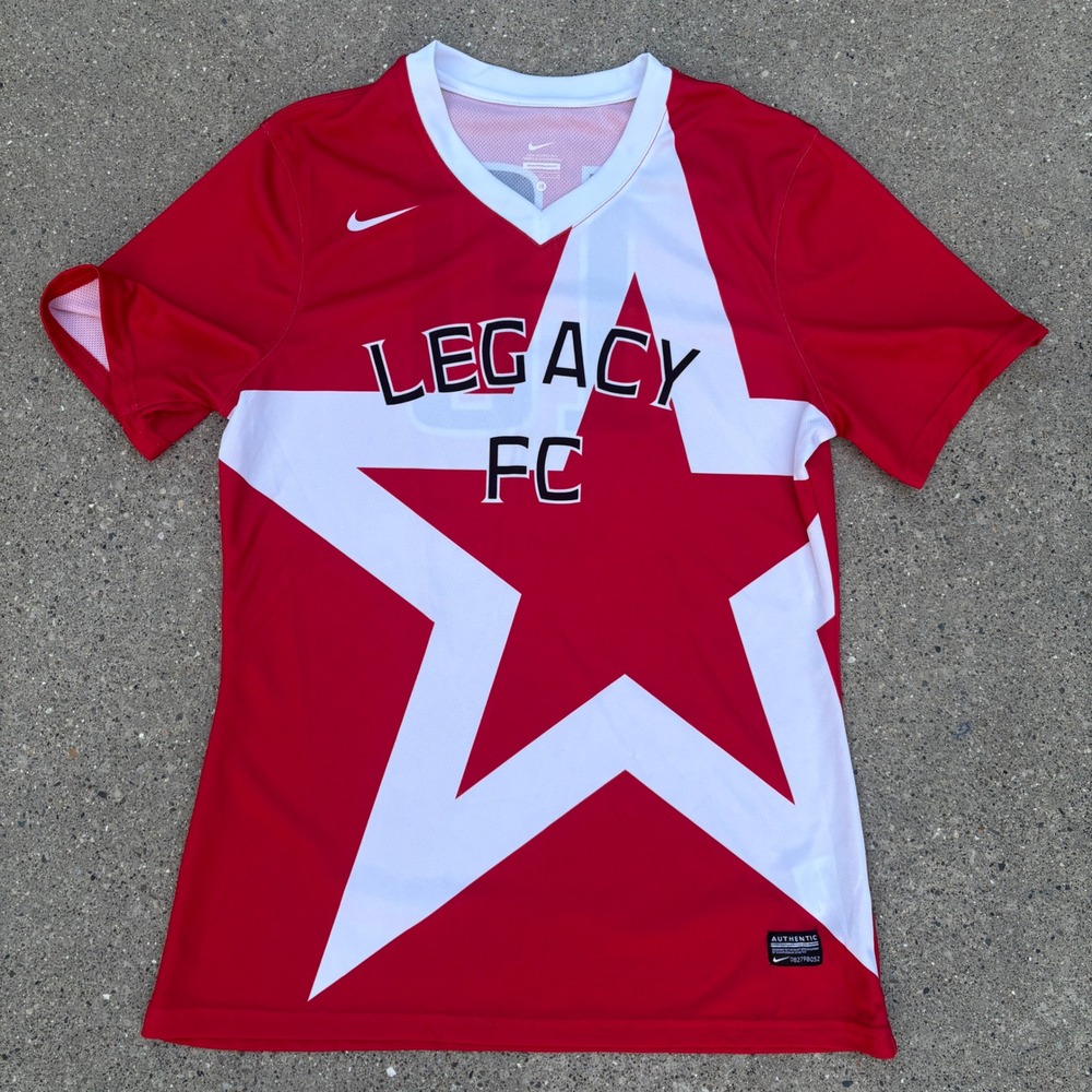 Nike Legacy FC Soccer Jersey Red White Number 10 Women's Medium‎